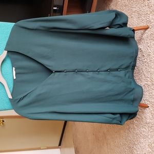 Forest green long sleeve blouse